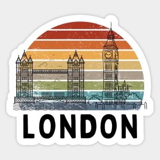 London sunset design Sticker